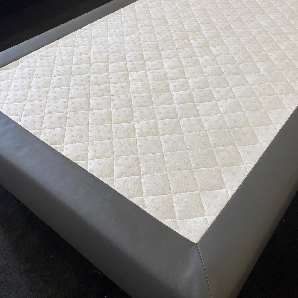Bettgestell Boxspringbett gebraucht dunkelgrau 110x200 Leder