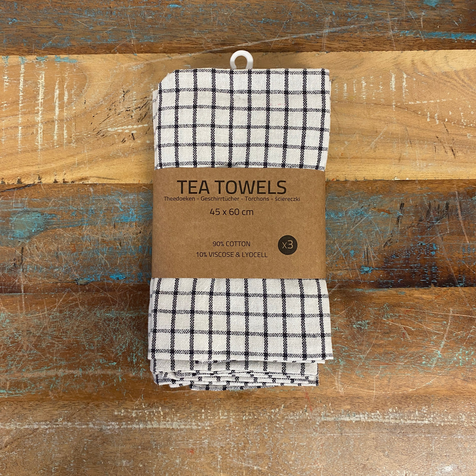 Geschirrtücher neu schmal kariert 45x60 3er Set Trockentuch