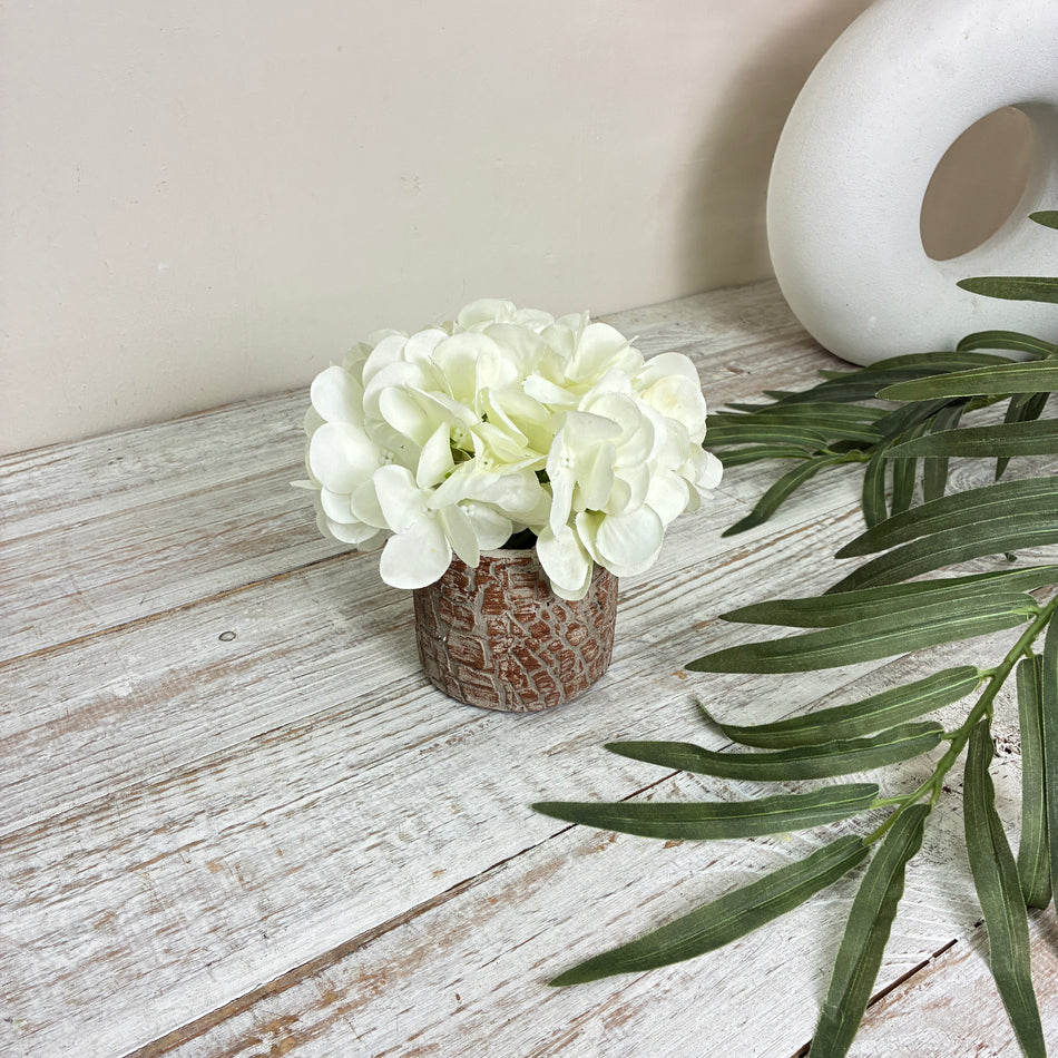 Arica Pflanztopf Übertopf Krokodiloptik Braun Weiß 9cm Keramik Blumentopf