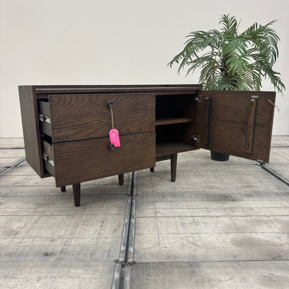 Oh My! Sideboard Massivholz Eiche Dunkelbraun Retro Skandi Schrank 23164