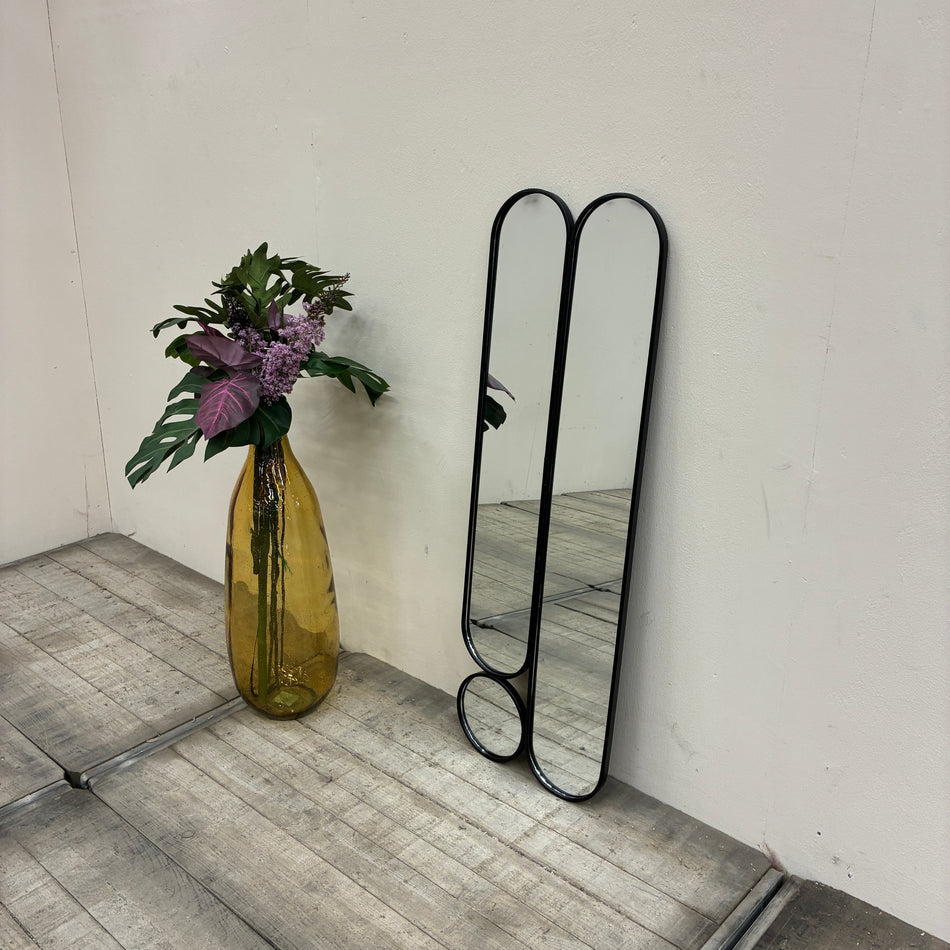 Dijk Natural Collections Design Wall Mirror Asymmetrical Metal Black Mirror