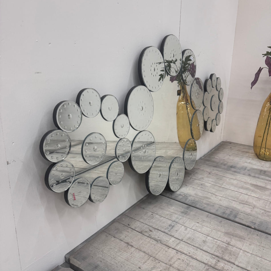 Kare Design Ice Flower Spiegel Wandspiegel Blumen-Optik Silber Gebraucht