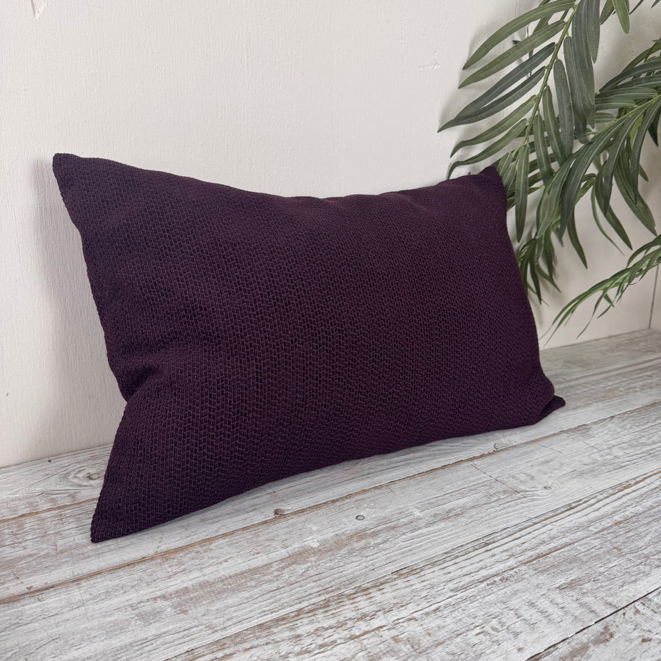 Dekokissen Dunkelviolett  Lila 100% Baumwolle Kissen 45x60 Gebraucht
