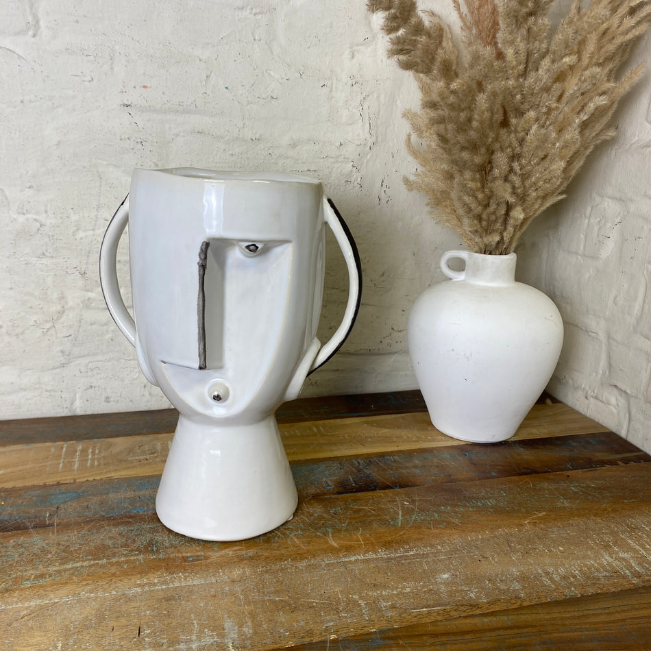 Vase Blumenvase Dekoschale Dekovase Face Pot 30 cm