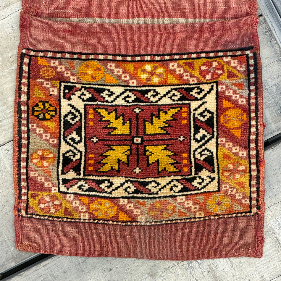 Orientalischer Khorjin Satteltasche Teppich Vintage 42x120 Gemustert