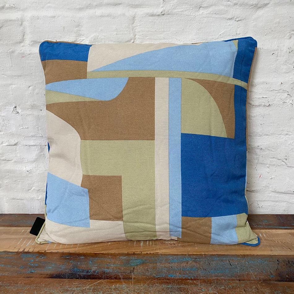 Madison Dekokissen neu blau braun grün Stoff Kissen 50 x 50cm