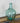 Vase türkisgrün Glas 30cm transparent Deko