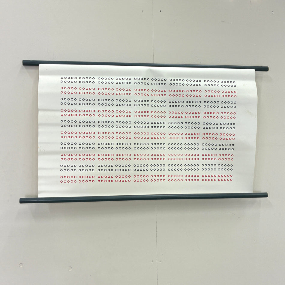 Vintage Lehrtafel – Punktemuster-Tabelle – Mathematik Lehrtafel Rollbild Wanddeko