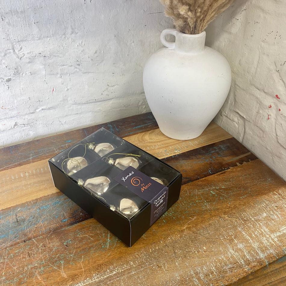 Xmas by Moos Christbaumkugeln champagner 6cm 6 Stück