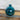 Vase türkis blau Glas 17cm Deko Blumenvase