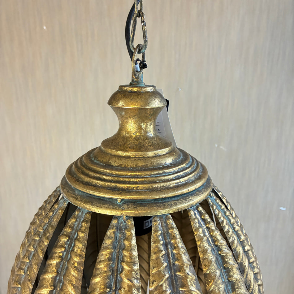 PTMD Hängelampe Mellis goldfarbig Metall 46cm