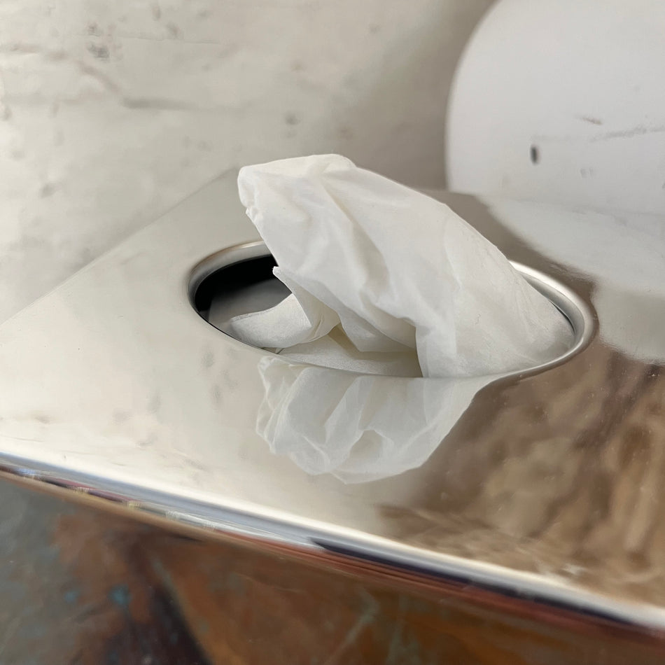 Taschentuchbox Kosmetiktuchspender gebraucht Metalloptik