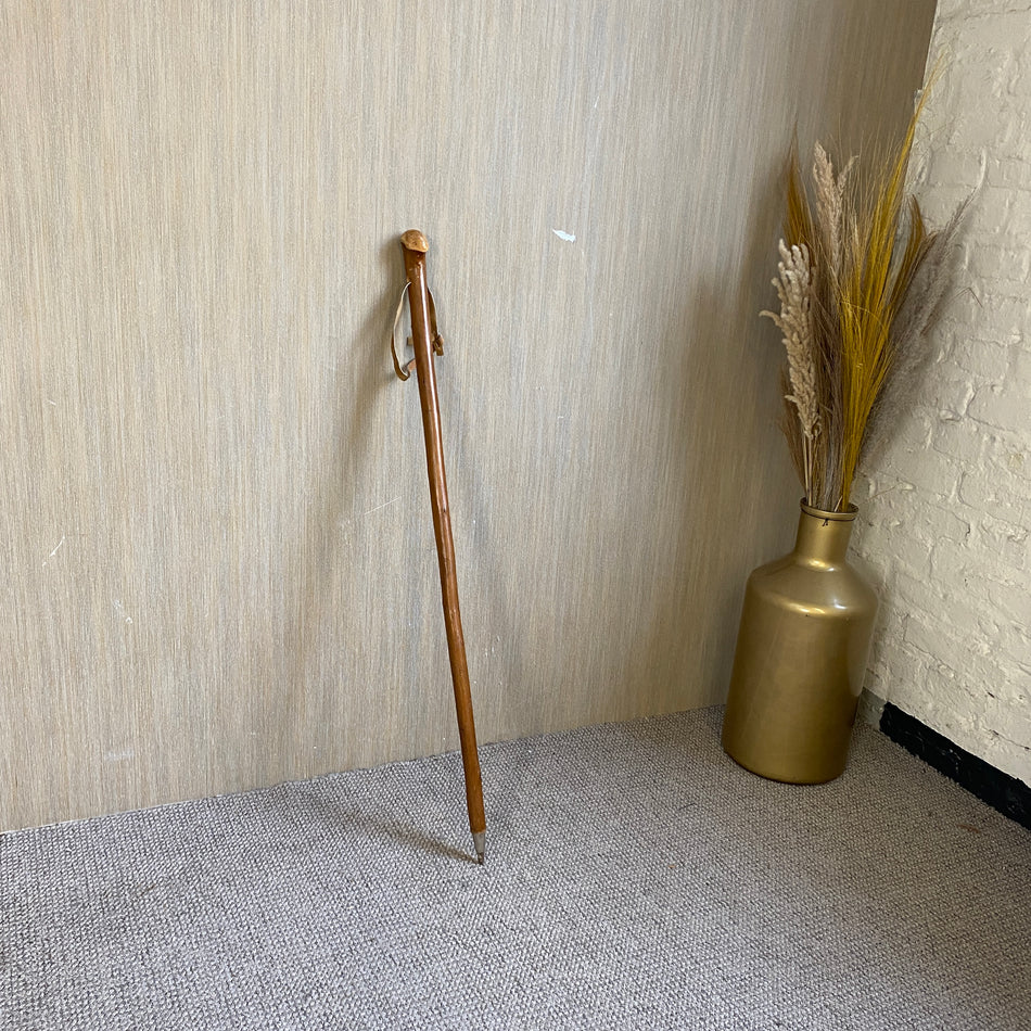 Gehstock antik Massivholz 100cm Krückstock