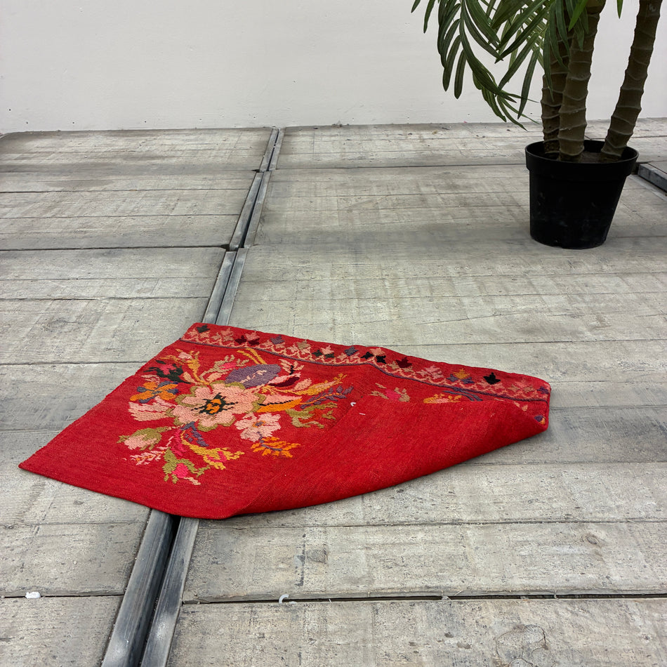 Orient Kelim Wandbehang 66x45cm Tasche Nomadentasche Bestickt Ethno Teppich Gebraucht