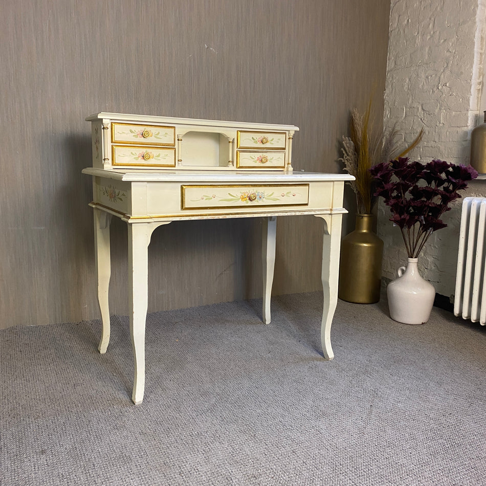 Romantischer Shabby-Chic Schreibtisch mit vielen Schubladen – eleganter Tisch gebraucht