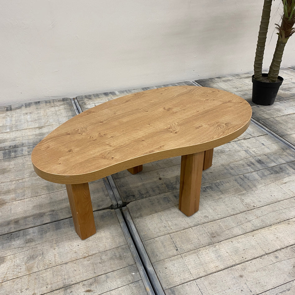 Couchtisch Eiche Nierenform Design Tisch gebraucht