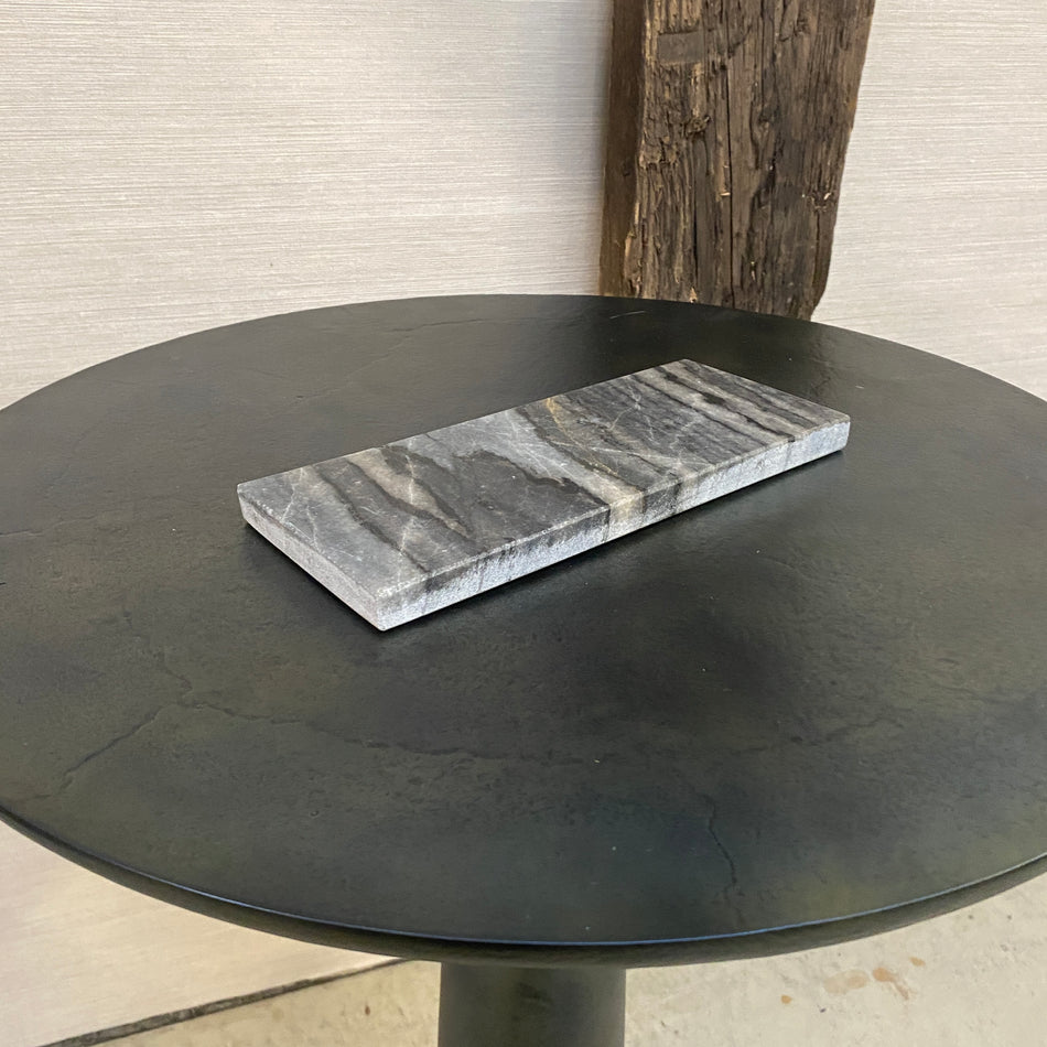 Plateau Marmor dunkelgrau Tablett 23cm Deko