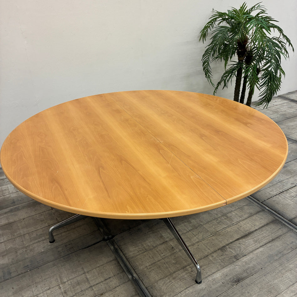 Charles Eames Segmented Vitra Konferenztisch Rund 184cm Holz Chrom Tisch Gebraucht