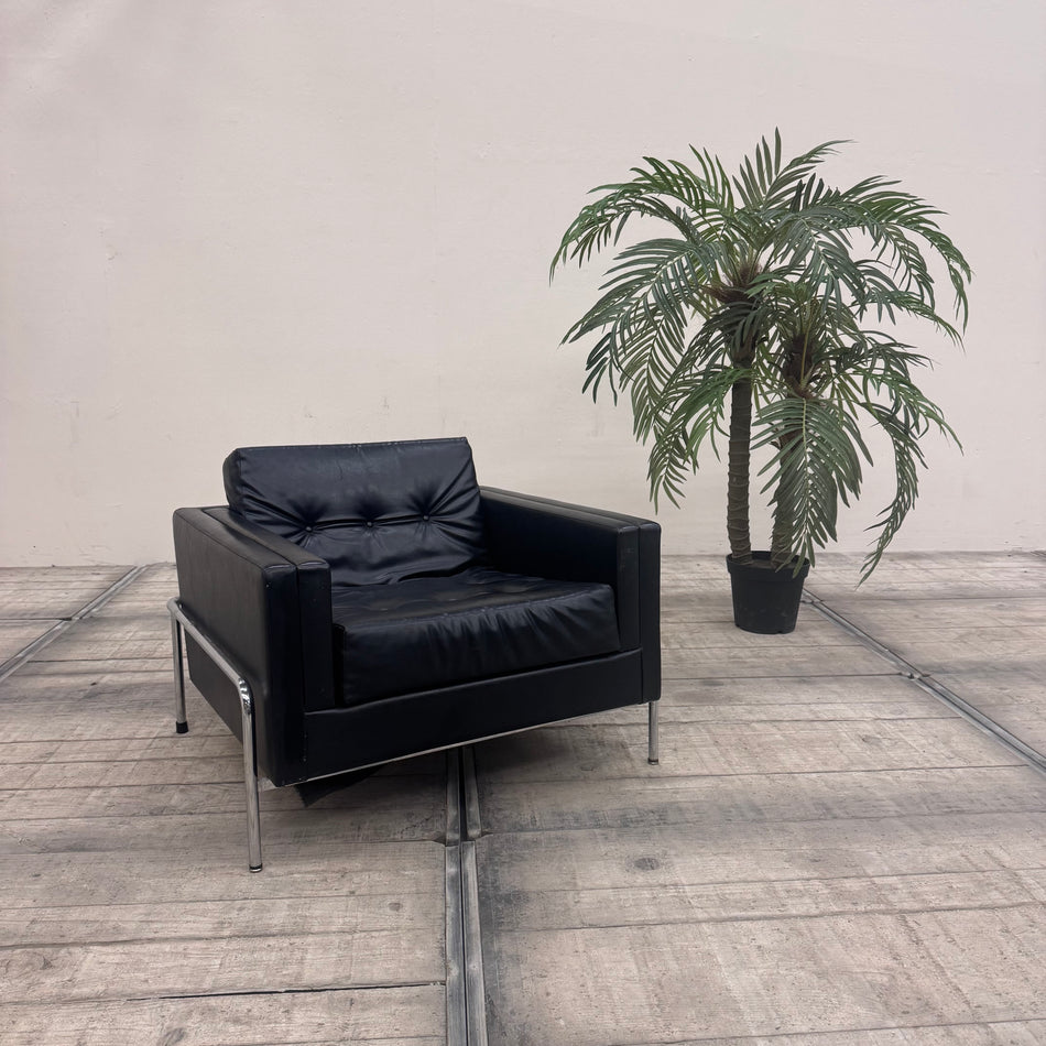 Design-Leder-Clubsessel im Bauhaus-Stil Sessel aus Villen-Bestand Gebraucht