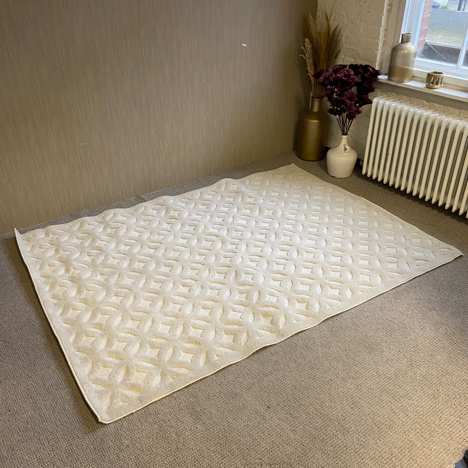 Benuta Bonte Teppich 160×230 cm – Creme – moderner Hoch-Tief-Teppich mit 3D-Struktur