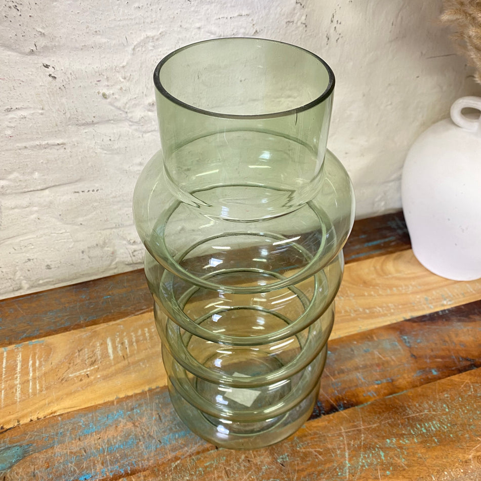 Countryfield Vase Nikky L grün Glas 35cm Blumenvase