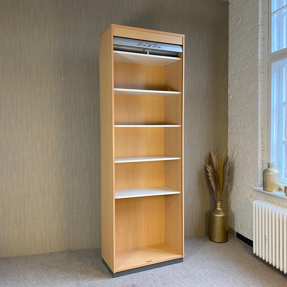 Steelcase Aktenschrank gebraucht silber weiß Holz Regal 6OH Büro Office