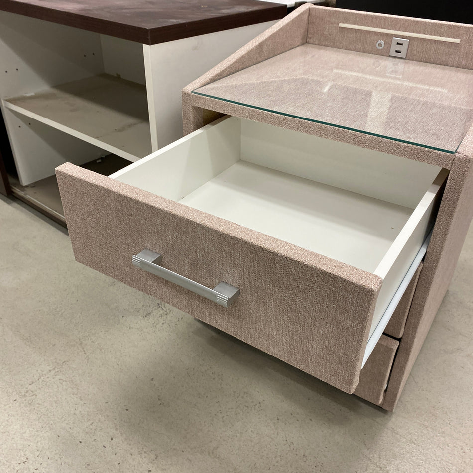 Moon Nachtkommode Bonn Beige Nachttisch mit USB Stecker