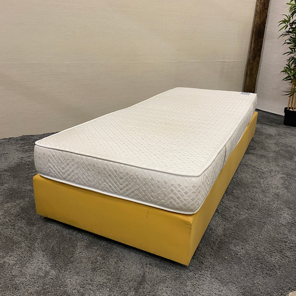 Boxspringbett gebraucht gelb 80x200 Bett inkl Matratze