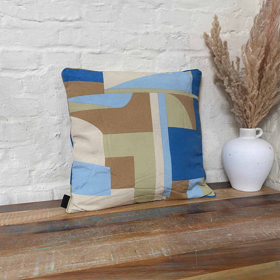 Madison Dekokissen neu blau braun grün Stoff Kissen 50 x 50cm