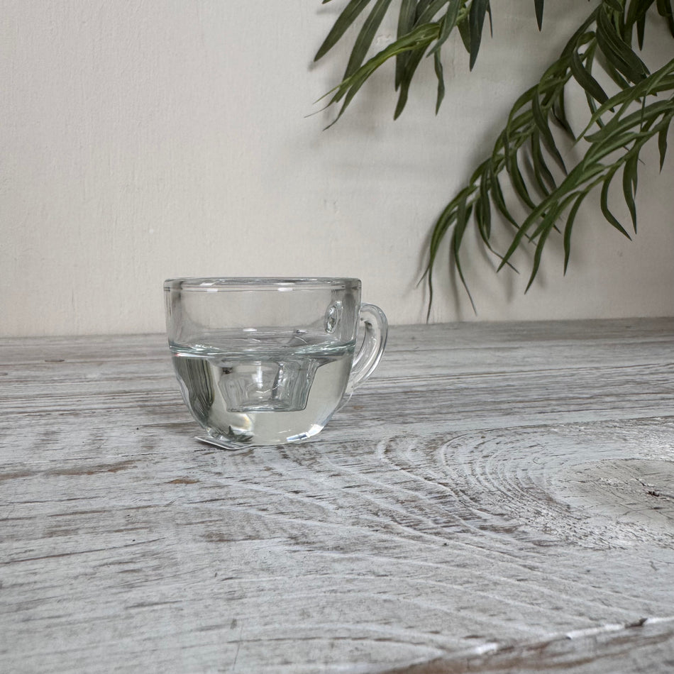 Kerzenhalter 8cm Transparent Glas Tassenform Teelichthalter