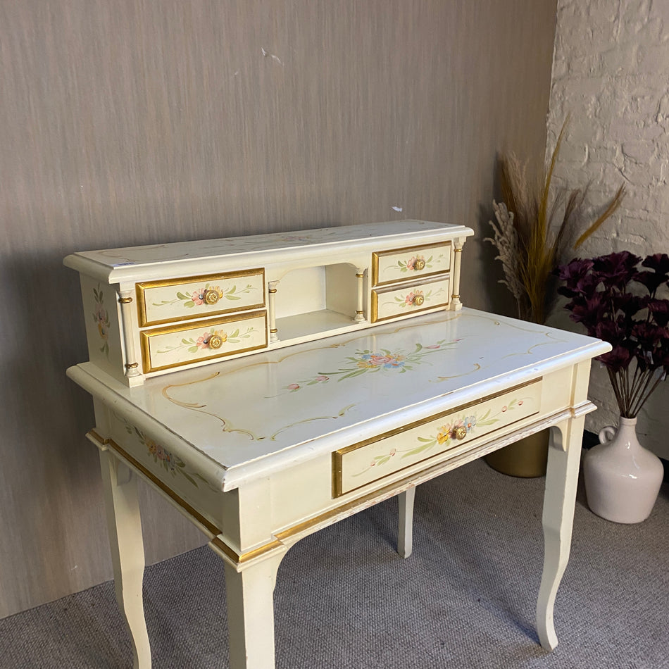Romantischer Shabby-Chic Schreibtisch mit vielen Schubladen – eleganter Tisch gebraucht