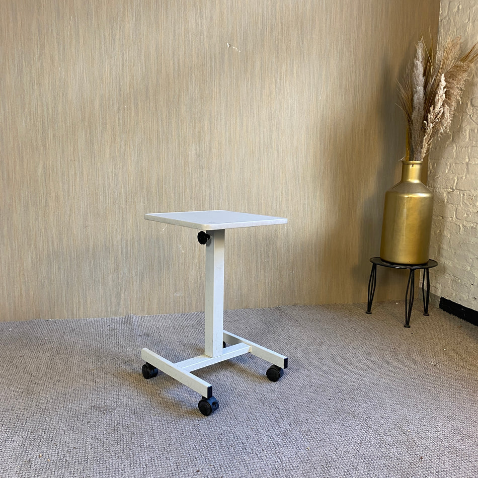 Beistelltisch gebraucht grau Metall rollbar Tisch