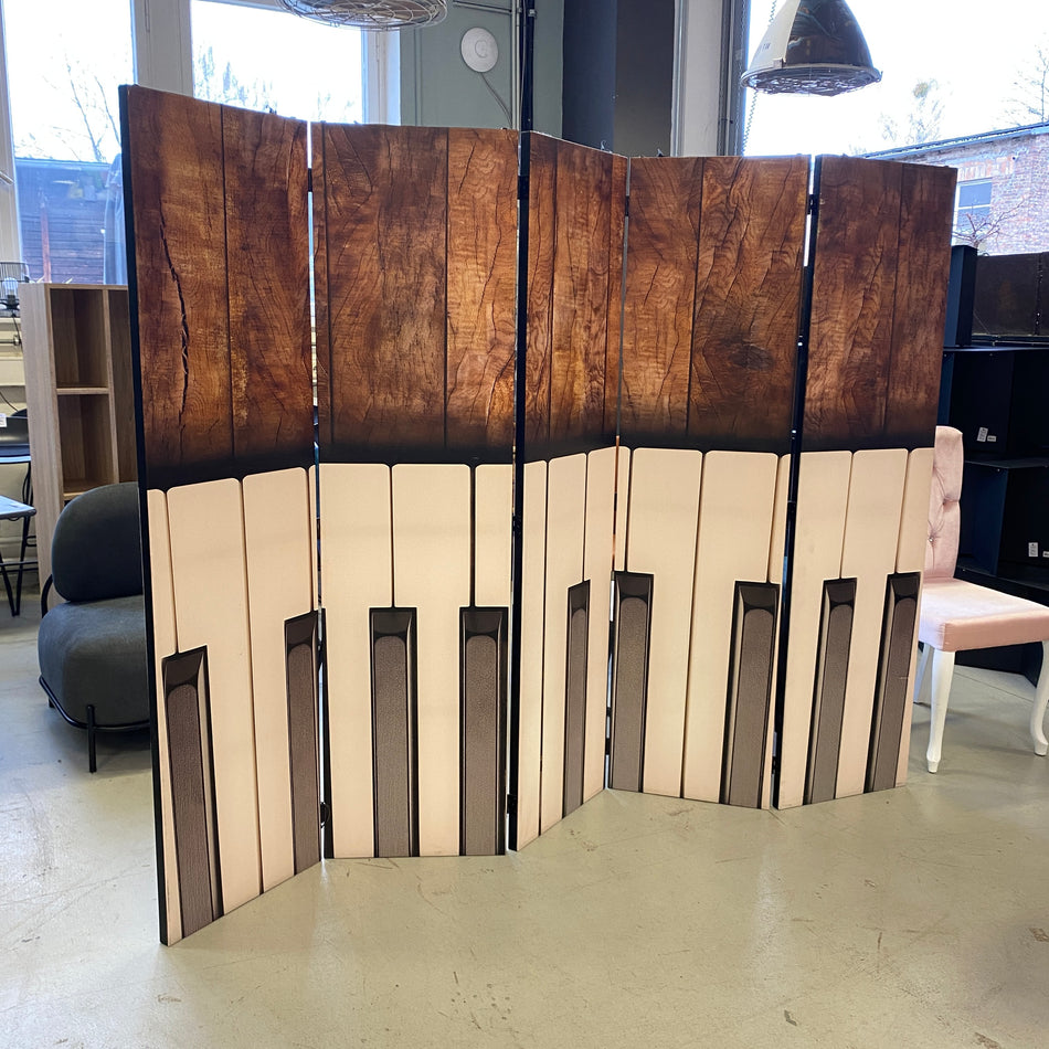 5-teiliges Paravent Klavier Raumtrenner Raumteiler