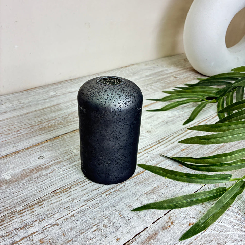 Design-Tischvase Ted Glas Zylinderform Anthrazit Schwarz Vase Deko