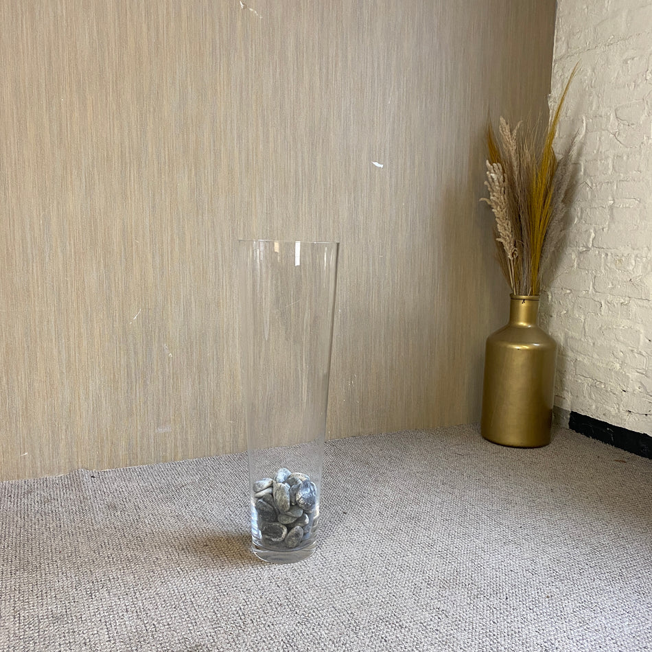 Bodenvase gebraucht transparent Glas 70cm Vase
