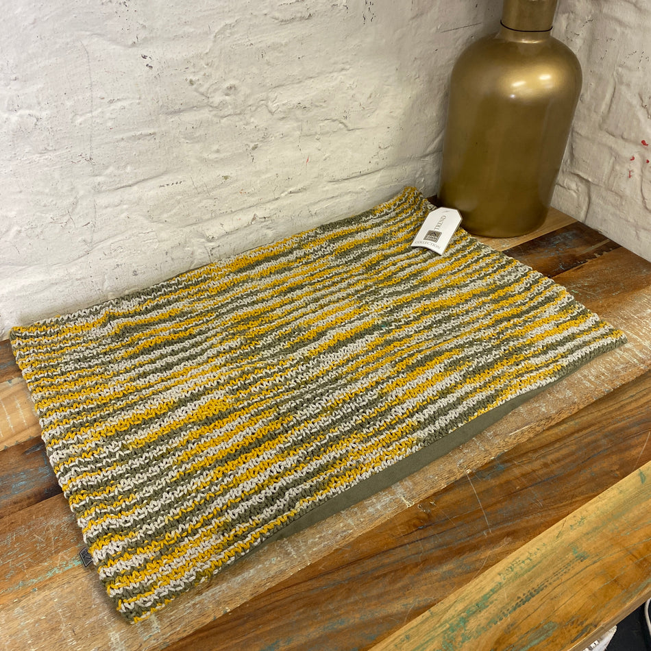 Dutch Decor Kissenbezug Judith olivgrün gelb 40x60