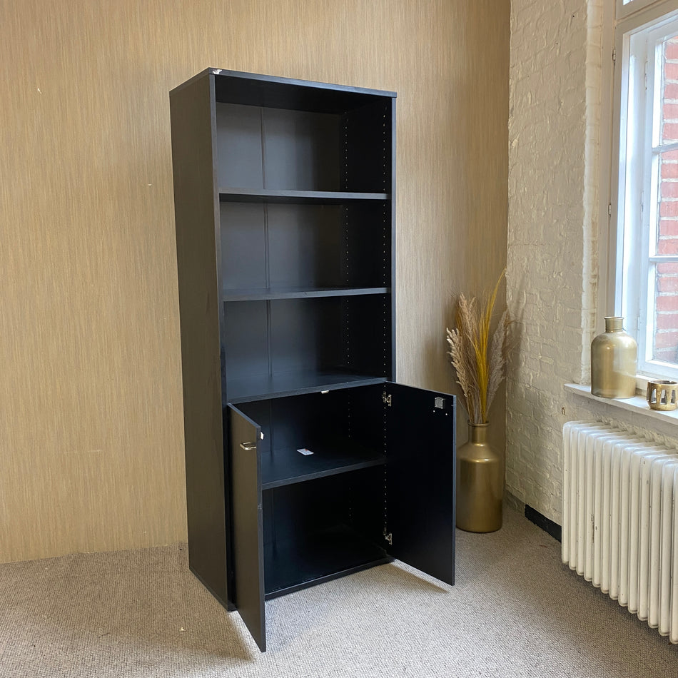 Büroschrank gebraucht schwarz Holz Regal 200cm