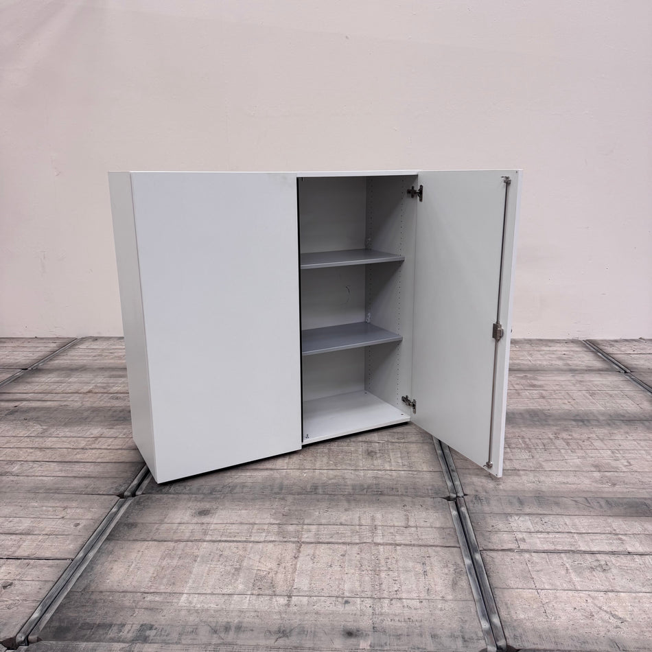 Planmöbel Highboard 120cm 3OH Lichtgrau Büro Schrank gebraucht