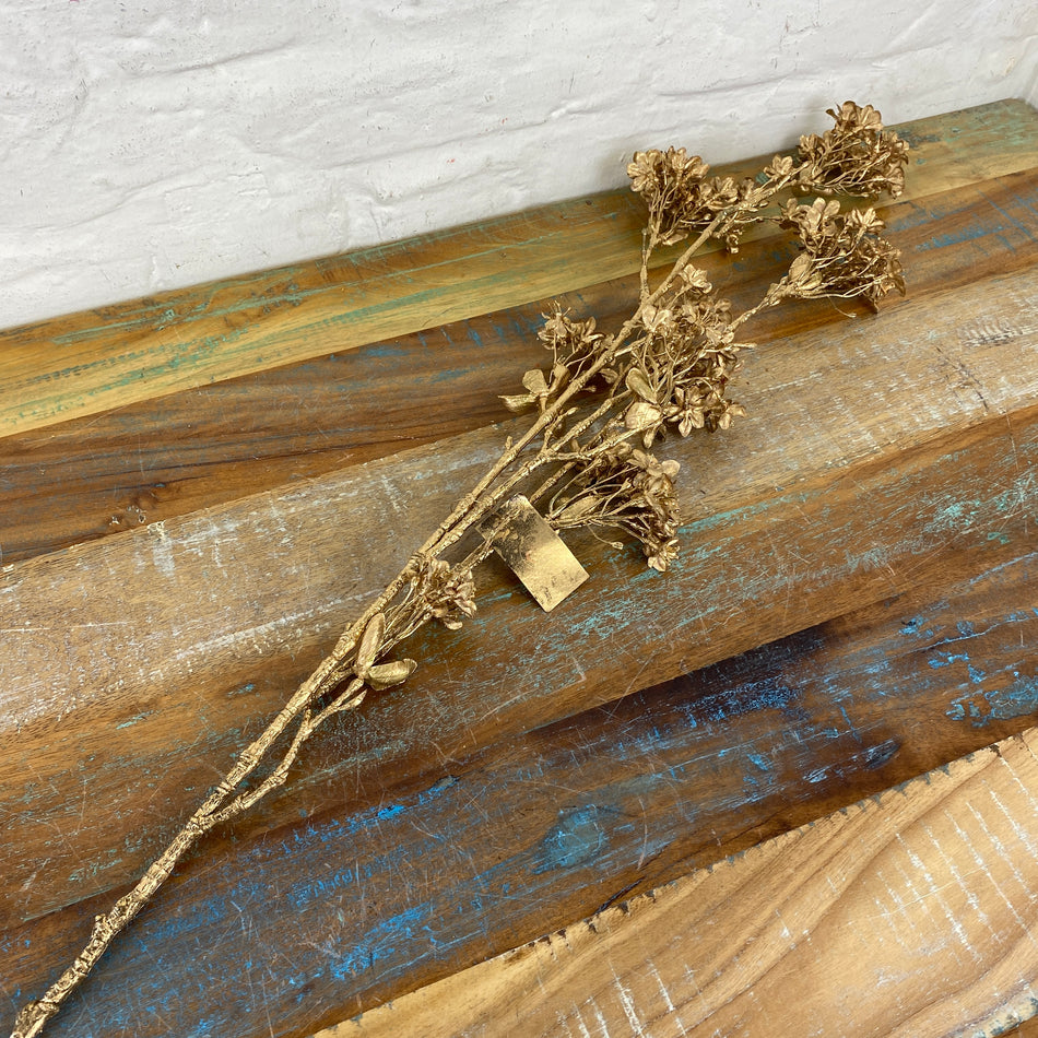 Künstliche Zweigblumen golden Pflanze Deko 120cm