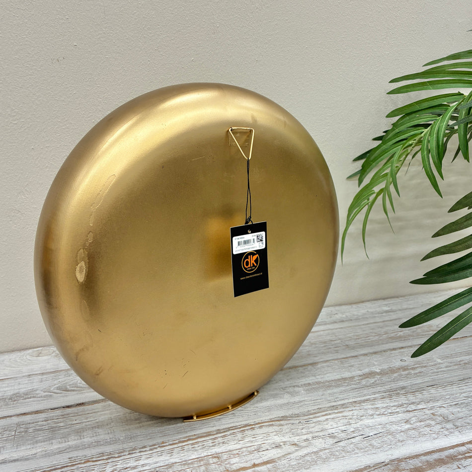 Design Teelichthalter Gold Metall Kerzenständer rund Deko 40cm