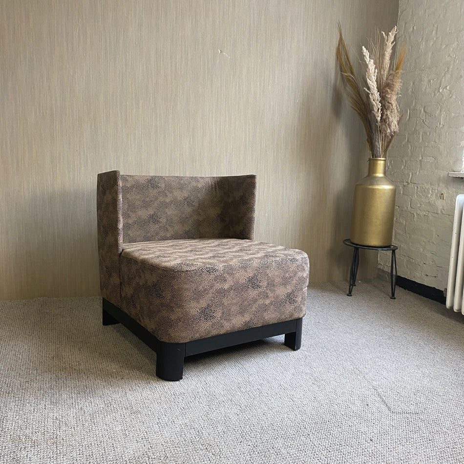 Sessel gebraucht braun gepolstert Stoff Muster