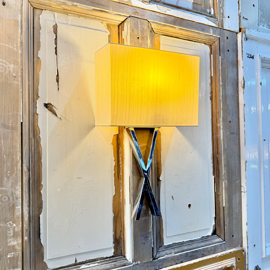 Modern Design Wall Light Crossed Fabric Shade Wall Lamp Lamp Used