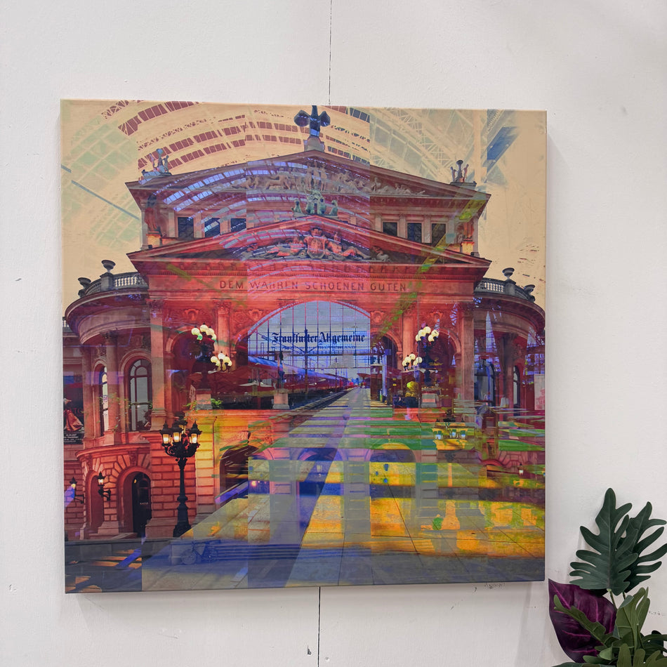 Wandbild 90x90 - Alte Oper Frankfurt - Fotodruck auf Leinwand Gebraucht