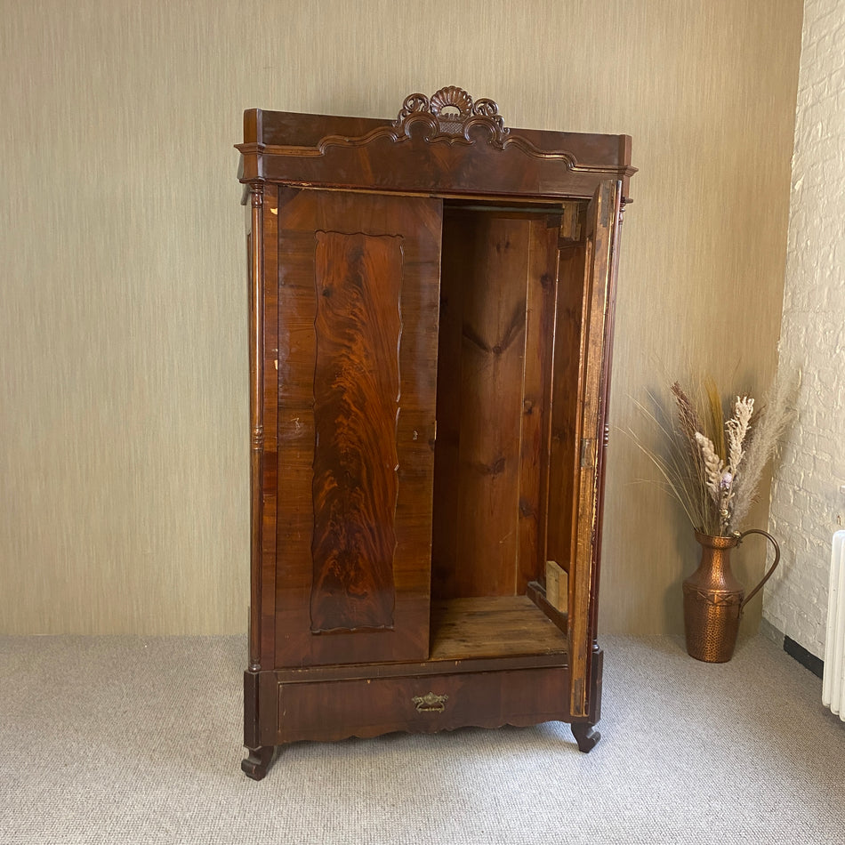 Spätbiedermeier Schrank antik Mahagoni vintage 1860