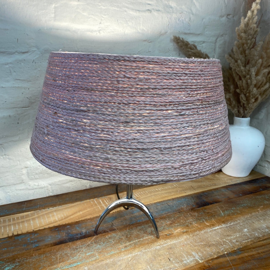 Lampenschirm Jute Rope Drum rosa 45 cm Deko