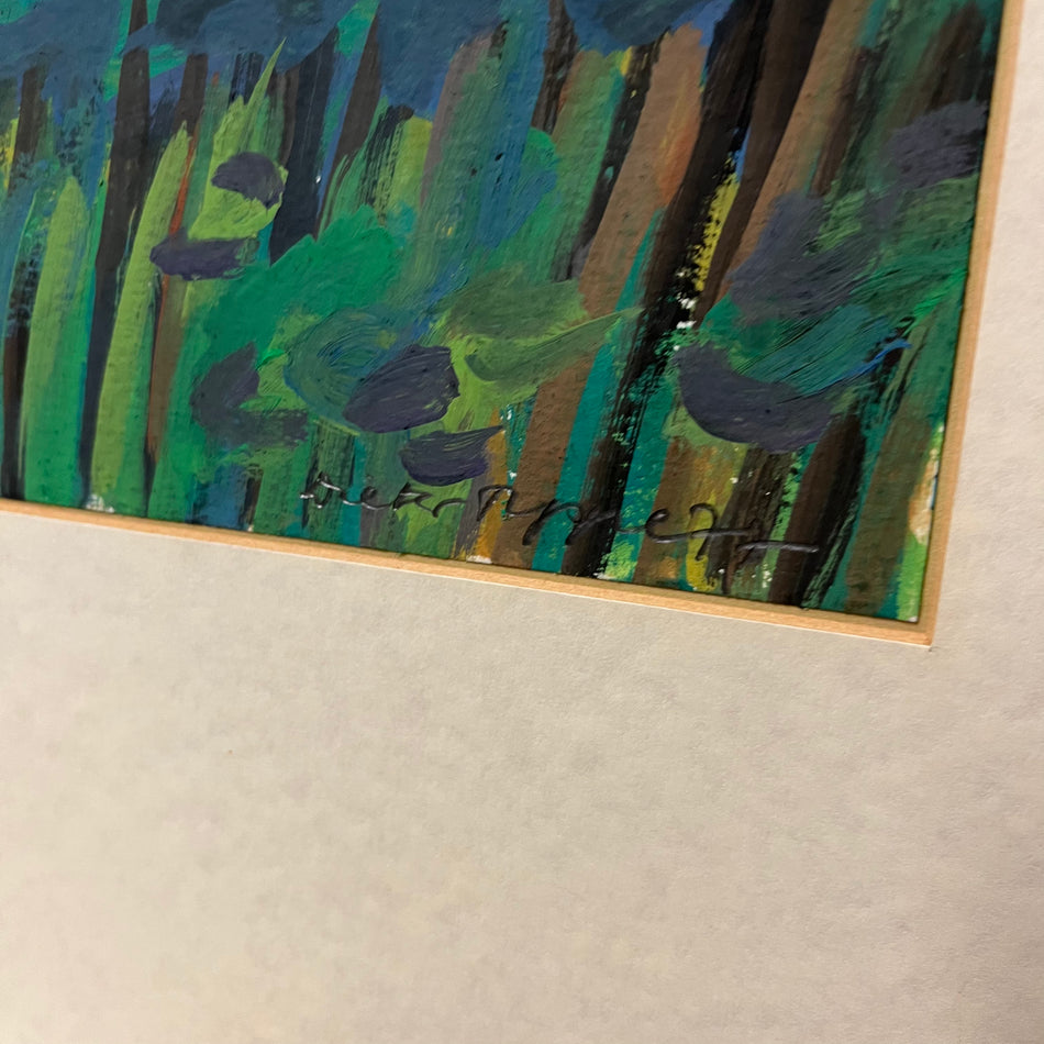 Druckgrafik im Passepartout „Mosel III“ 1977