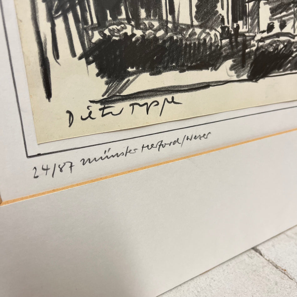 Druckgrafik im Passepartout limitiert 24/87 1987
