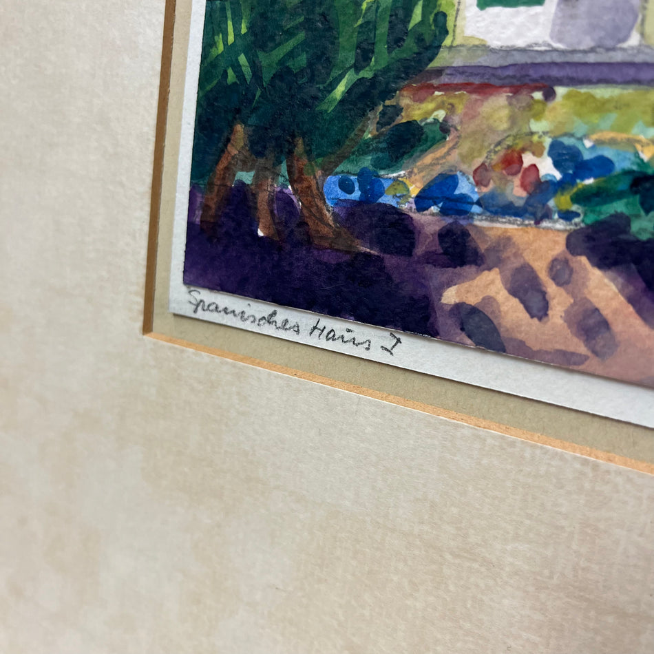 Druckgrafik im Passepartout „Spanisches Haus I -Ibiza-“ 1979