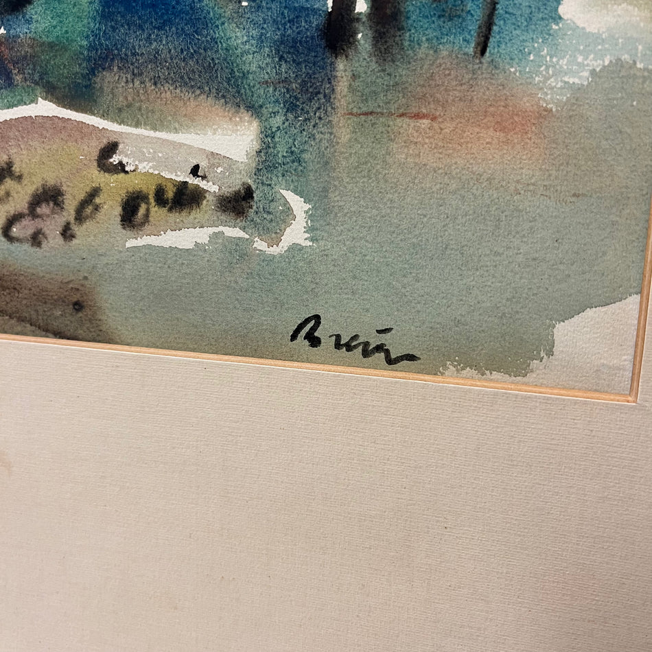 Druckgrafik im Passepartout „Mazedonien“