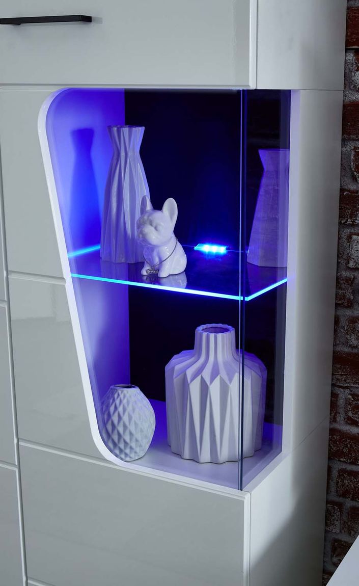 Funny Plus Hängevitrine Weiß hochglanz